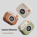 Q86 Retro earbuds Wireless Bluetooth 5.3 TWS Earbuds | Leather Camera shape